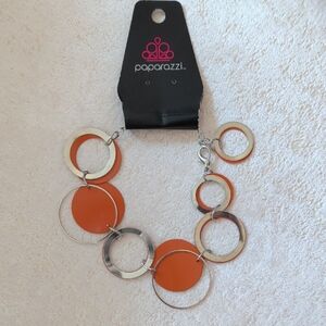 Paparazzi Orange Geo Circle Bracelet New